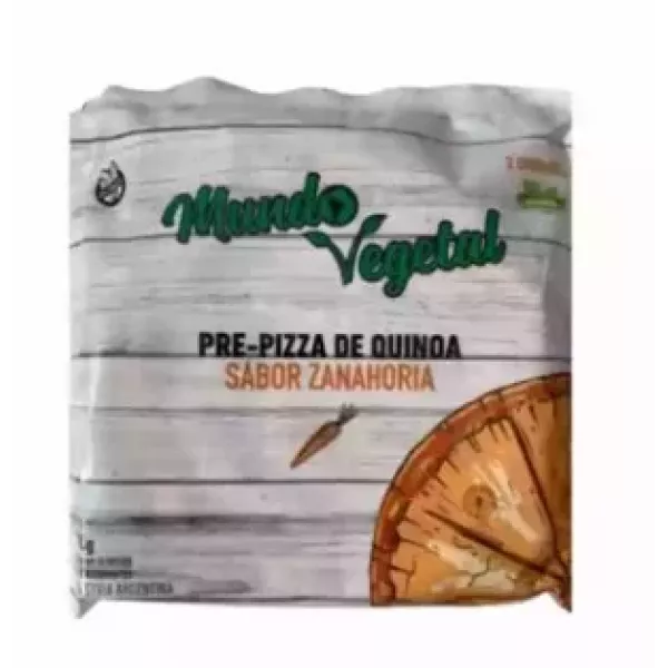 Pre Pizza De Quinoa Sabor Zanahoria X 2 Unidades Vegan Y Sin Tacc Mundo Vegetal