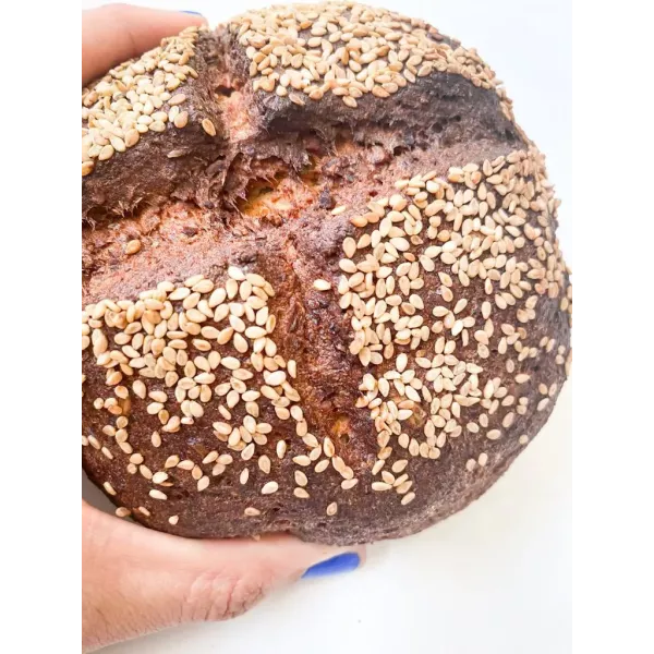 Pan De Masa Madre Tipo Hogaza Con Semillas Keto Sano