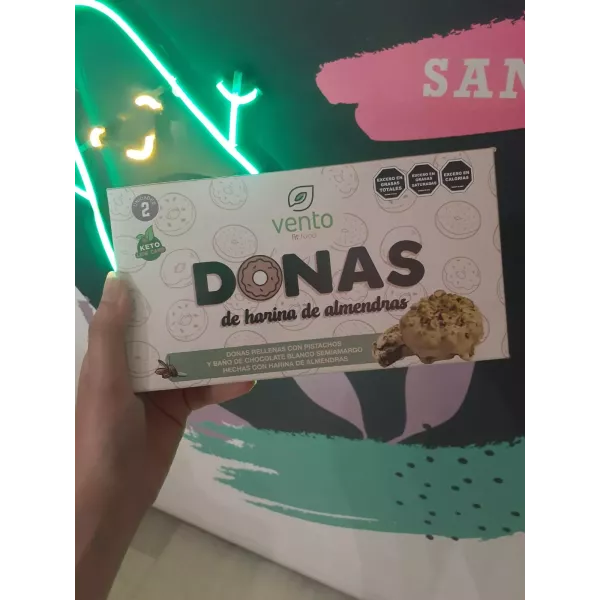 Donas Keto Con Relleno De Pistachos X2 Vento
