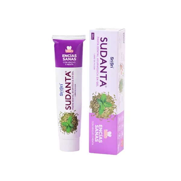 Crema Dental Ayurvedica En Gel Encias Sanas X 100 Grs Sudanta Sri Sri