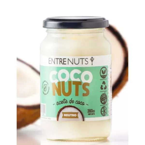 Aceite De Coco Neutro X 360 Ml Entre Nuts