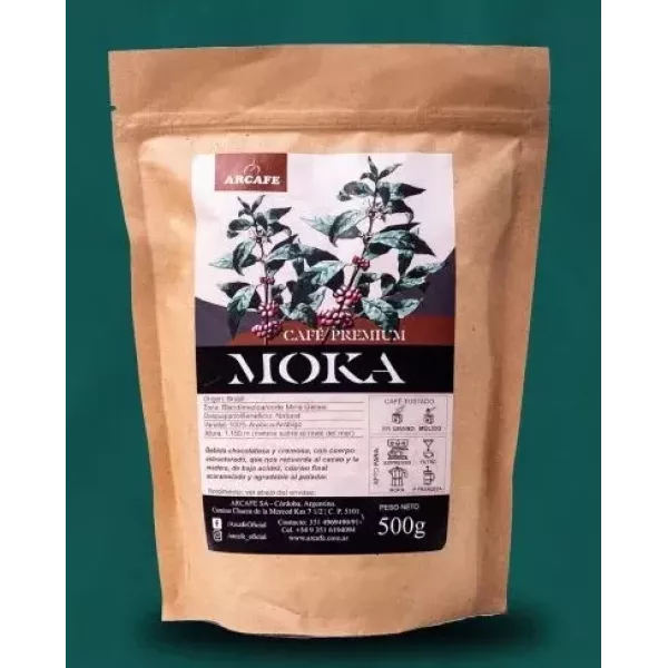Café Premium Molido Moka Arcafe 500 Grs