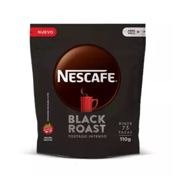 Cafe Instantaneo Black Roast Tostado Intenso Doy Pack X 110 Grs Nescafe