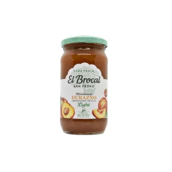 Mermelada De Durazno Light Sin Tacc 400 Ml El Brocal