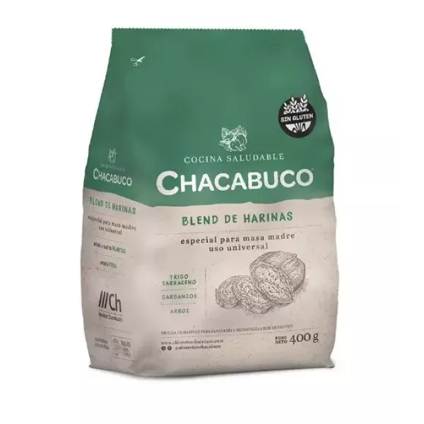 Blend De Harinas Especial Para Masa Madre Sin Tacc X 400 Grs Chacabuco