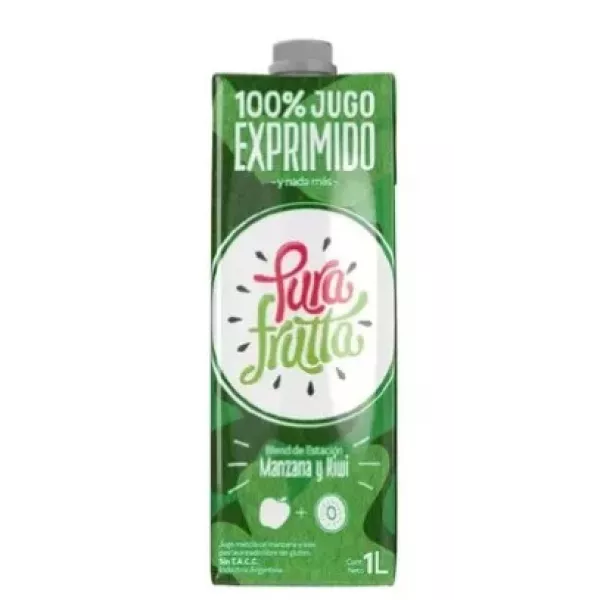Jugo Natural Manzana Y Kiwi 1 Litro Pura Frutta