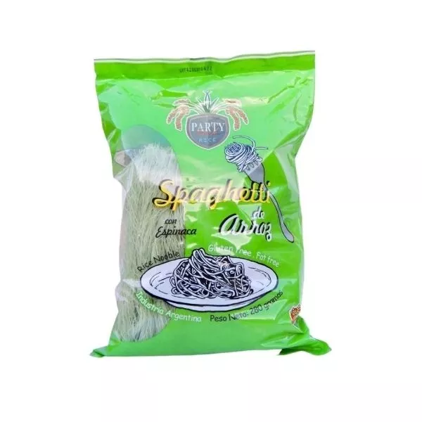 Spaghetti De Arroz Con Espinaca Party Beck Rice
