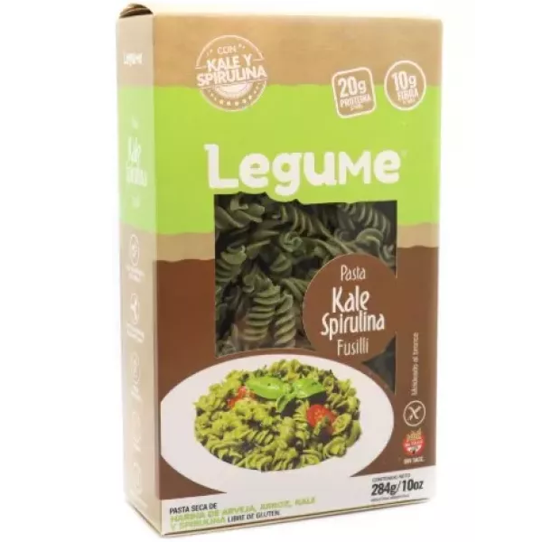 Pasta Seca Con Kale Y Spirulina Legume