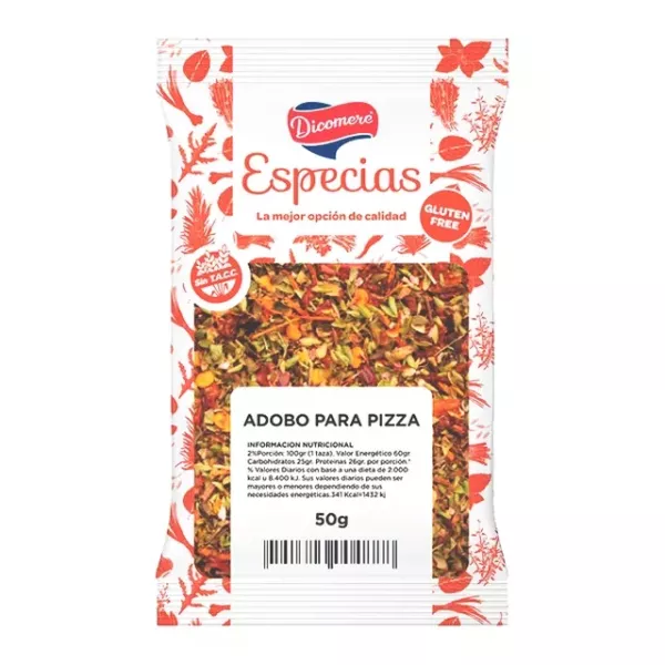 Adobo Para Pizza Sin Tacc X 50 Grs Dicomere