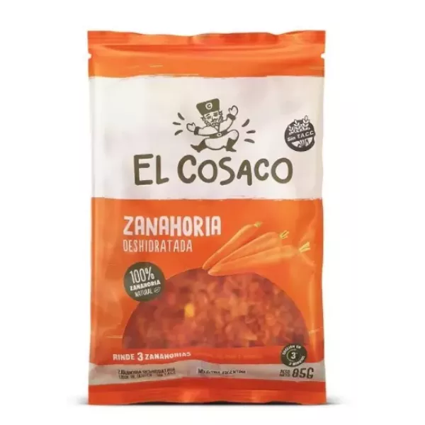 Zanahoria Deshidratadao Sin Tacc X 85 Grs El Cosaco