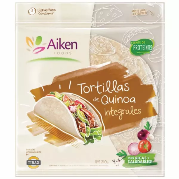 Tortillas De Quinoa Integrales Aiken Foods
