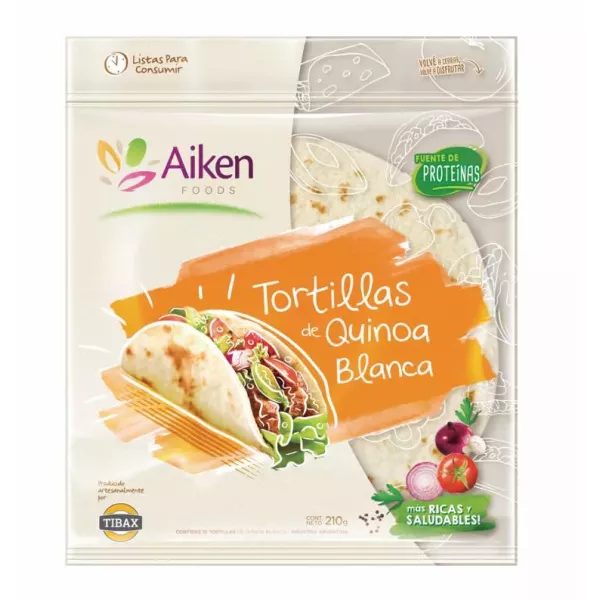 Tortillas De Quinoa Blanca Aiken Foods