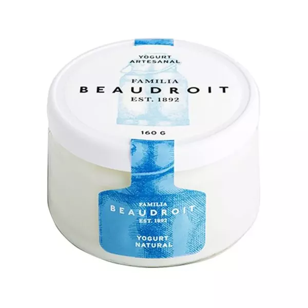 Yogur Entero Natural Con Azucar 160 Grs Familia Beaudroit