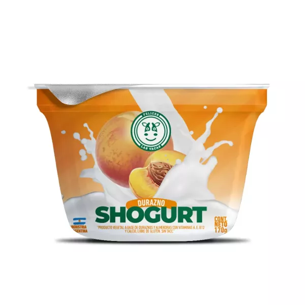 Yogur Durazno Y Almendras Felices Las Vacas