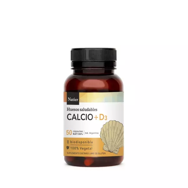 Capsulas De Calcio + Vitamina D3 X50 Natier