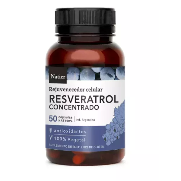 Capsulas De Resveratrol Concentrado X50u Natier