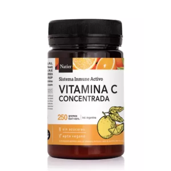 Vitamina C Concentrada En Polvo 250 Grs Natier