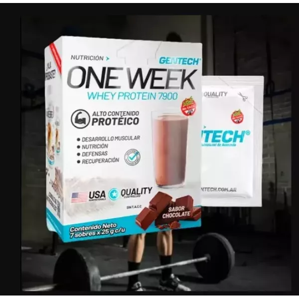 One Week Sabor Chocolate Gentech En Sobre Individual