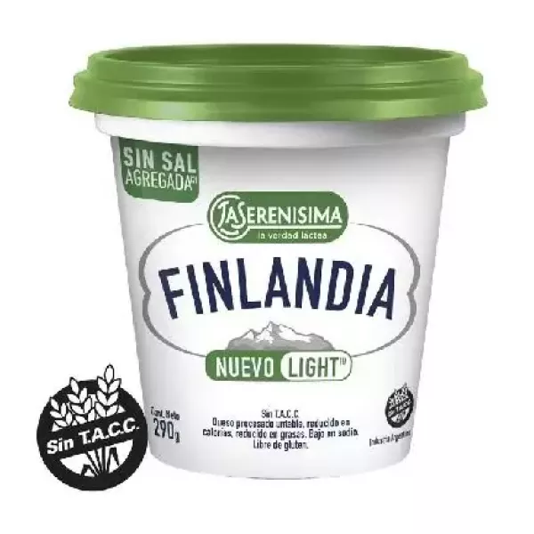 Queso Finlandia Light Sin Sal Agregada X 290 Grs La Serenisima