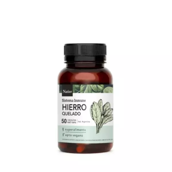 Capsulas De Hierro Quelado X50u Natier