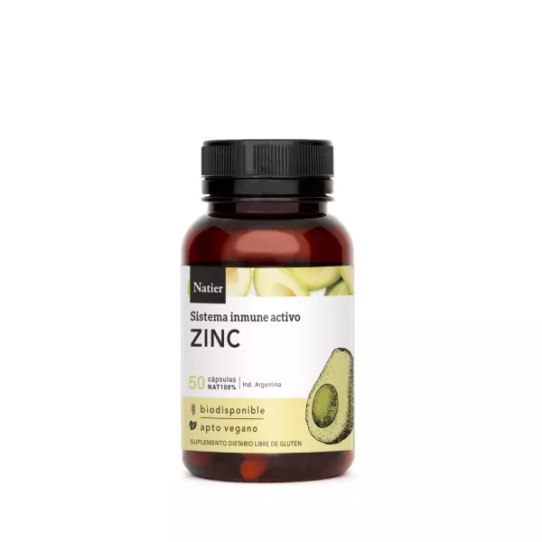 Capsulas De Zinc X50u Natier