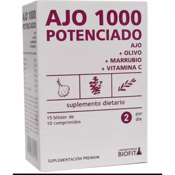 Ajo 1000 Potenciado Blister De 10 Comprimidos Biofit