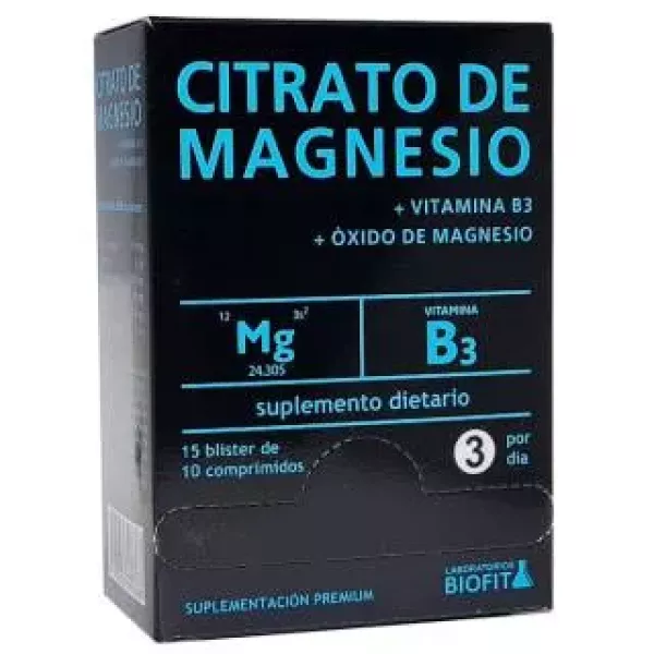 Citrato De Magnesio Blister De 10 Comprimidos Biofit