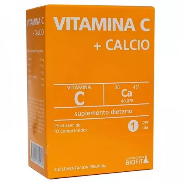 Vitamina C Y Calcio Blister De 10 Comprimidos Biofit
