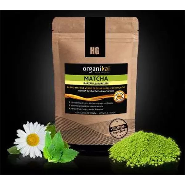 Matcha Manzanilla Y Melisa Polvo X 50 Grs Organikal