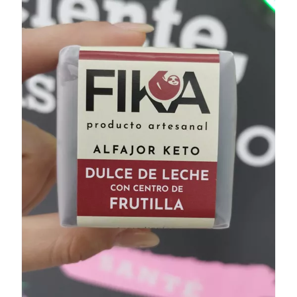 Alfajor Keto Dulce de leche con frutilla Fika