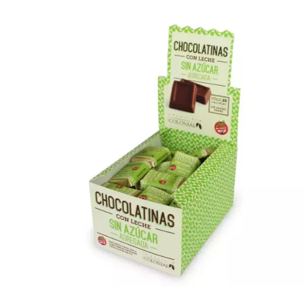 Chocolatines con leche sin azucar x 5 grs COLONIAL