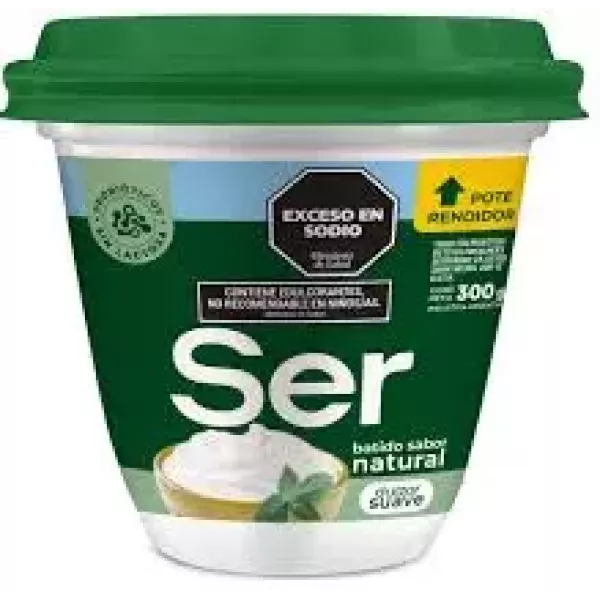 Yogurt Natural Endulzado con Stevia Deslactosado 300 grs SER